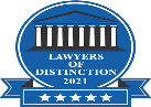 Symbol of lawyers of distinction 2021 with five stars